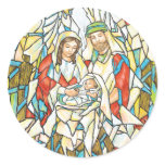 Stained Glass Nativity Painting Stickers