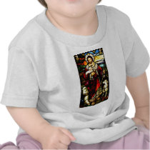 Stained Glass of Jesus The Good Shepherd T Shirts