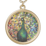 Stained Glass Peacock necklaces