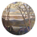 Stained glass scenery stickers