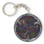 Stained Glass Triskele keychains