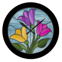 Stained Glass Tulips in Spring Colours
