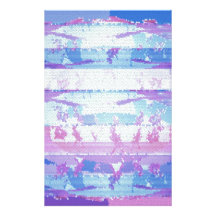 Stained Glass Waves : Navins Signature Style Personalized Stationery