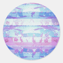 Stained Glass Waves : Navins Signature Style Round Sticker
