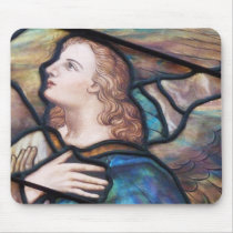 Stained Glass Window Angel Mousepad