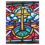 Stained Glass Window Cross Design Flyer
