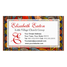Stained Glass Window from Chartres Cathedral Business Card Template