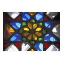 Stained glass window inside the National