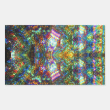 Stained Glass Window Rectangular Stickers
