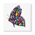 stainglass butterfly magnet
