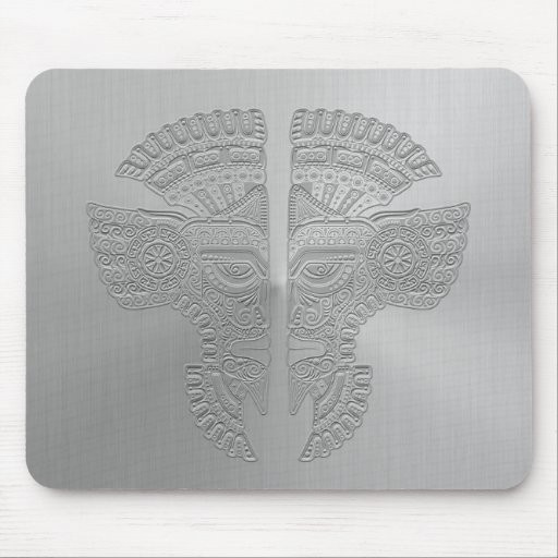 Stainless Steel Aztec Twins Mousepad