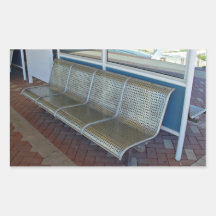 Stainless steel bench rectangle sticker