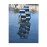 Stainless Steel Sculpture of a Sailing Boat Post C postcards