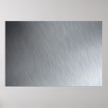 Stainless steel texture with lighting highlights posters