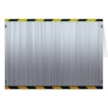 Stainless Steel with Hazard Stripes