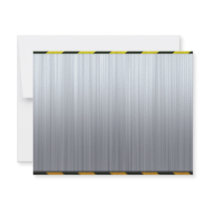 Stainless Steel with Hazard Stripes