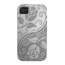 Stainless Steel Yin Yang Roses Case-Mate iPhone 4 Covers