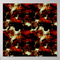 Stains in Red and Black Print