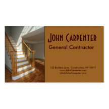 Staircase in new construction home business card template