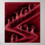 Staircase of Insanity (Red) posters