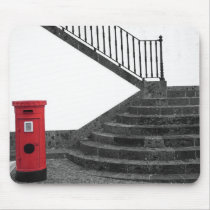 Stairway and post box mouse pad