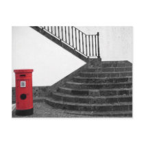 Stairway and post box post cards