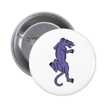 Stalking Panther in Purple Pinback Buttons