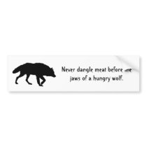 Stalking Wolf Bumper Sticker