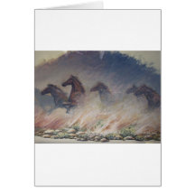 Stallion Stampede Greeting Card