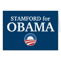 STAMFORD for Obama custom your city personalised Card
