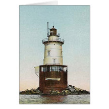 Stamford Harbour Ledge Lighthouse Greeting Cards