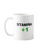 STAMINA +1 (Right handed) mugs