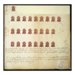 Stamp Act 1765 One Penny Stamp Proof Sheet photography