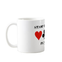 Stamp Out Boredom Play Bridge (Card Suits) Mug