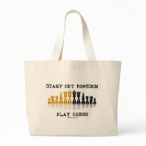 Stamp Out Boredom Play Chess (Chess Set) Canvas Bags