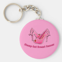 Stamp Out Breast Cancer Stilettos Key Chains