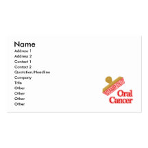 Stamp Out Oral Cancer Business Card Template