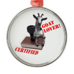 STAMPED CERTIFIED GOAT LOVER CHRISTMAS ORNAMENT ornaments