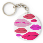 stamped lips, stamped lips- hot pink, stamped l... keychains