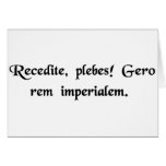 Stand aside, peons I am here on imperial business cards