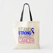 Stand Strong Against Male Breast Cancer Canvas Bag
