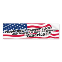 Stand Up For America!! Be an American!! Bumper Sticker
