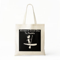 Stand Up Paddle Silhouette Design Canvas Bags