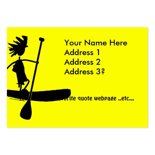 Stand Up Paddle Silhouette Design Business Card Template