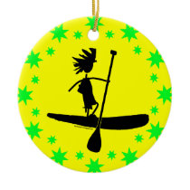 Stand Up Paddle Silhouette Design