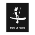 Stand Up Paddle Silhouette Design postcards