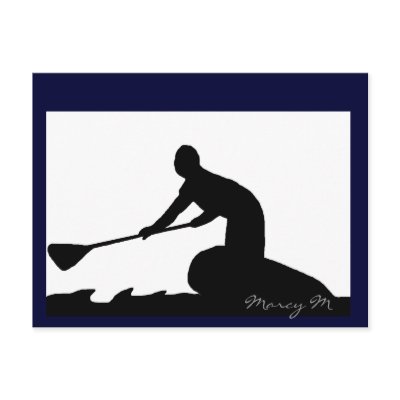 Stand up paddling surfing post card by marcya7