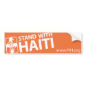STAND WITH HAITI bumper sticker bumper stickers