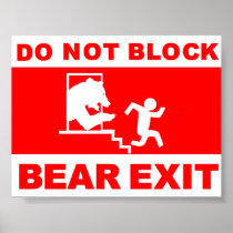 standard bear exit sign