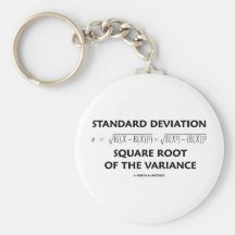 Standard Deviation Square Root Of The Variance Keychain